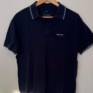 Armani Exchange Men's Navy Blue Polo Shirt